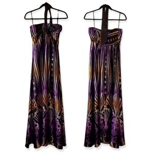 Va Va Voom Bohemian Halter Maxi Dress